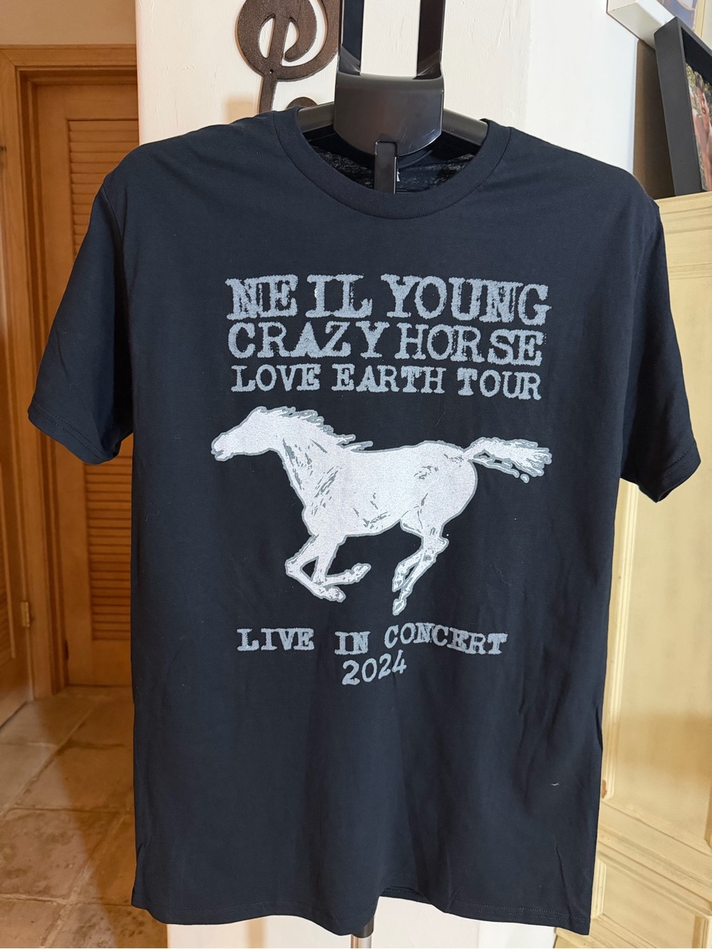 NWOT Fruit of the Loom Black men’s Neil Young Crazy Horse Tour Graphic Tee